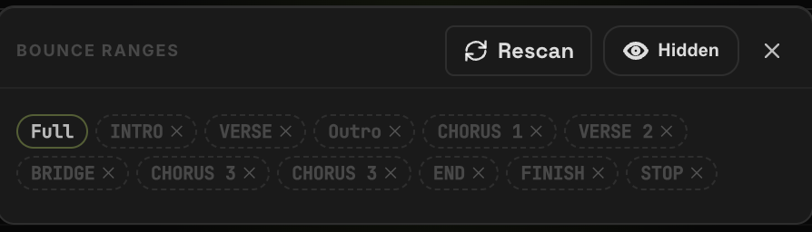 EasyBounce bounce ranges