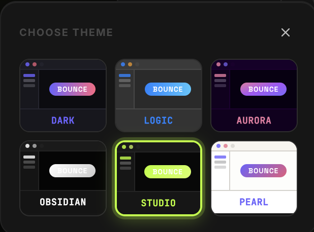 EasyBounce theme picker