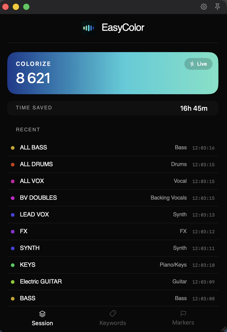 EasyColor app interface